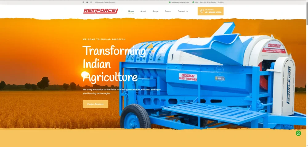 Punjab Agrotech paddy thresher manufacturer